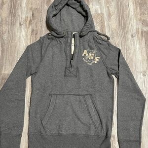 Abercrombie & Fitch Men's Charcoal Hoodie